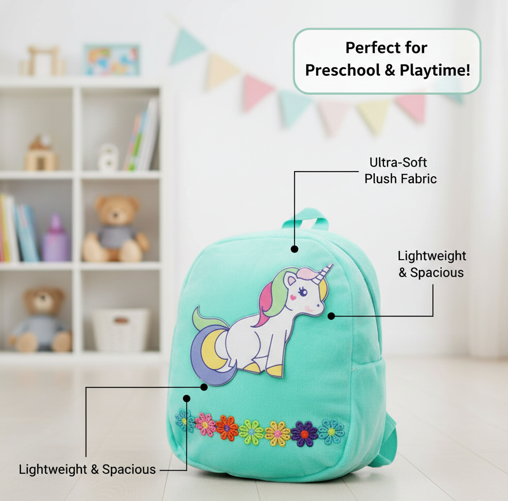 JUMBURA Beautiful Unicorn Backpack for Kids - Perfect for Theme Parties, Gifts, and Toddlers. Ideal Children's School Backpack