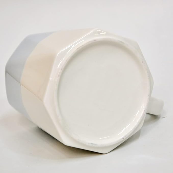 Dual Tone Color with Very Soft and Sober Look Pastel Tea Cup | Pearl Glazed Finish | Modern Art | Beautiful Soft Design | 420 ML | Ideal for Home Décor & Gifting/1 pc