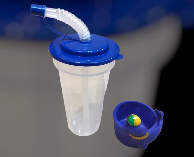 Kids Tumbler 300ml Toddler/Infant Sipper: BPA Free, Anti-Spill Cup with Soft Silicone Straw and 3D Bottom