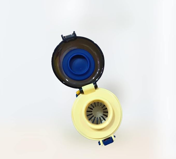 Kids 600ML BPA Free Water Bottle with Straw – Spill Proof Pop-Up Lid, Soft Handle Grip, School, Gym & Office Drink Bottle (Random Color)