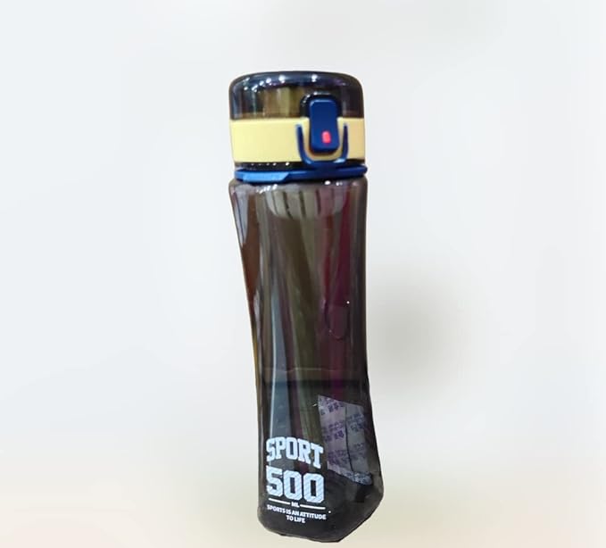 Kids 600ML BPA Free Water Bottle with Straw – Spill Proof Pop-Up Lid, Soft Handle Grip, School, Gym & Office Drink Bottle (Random Color)