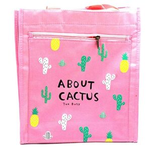 Beautiful Cactus Design Oxford Quality Handbag for Working Women & Girls – Durable, Stylish, Perfect for Office and Daily Use