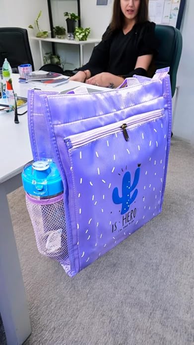 Beautiful Cactus Design Oxford Quality Handbag for Working Women & Girls – Durable, Stylish, Perfect for Office and Daily Use