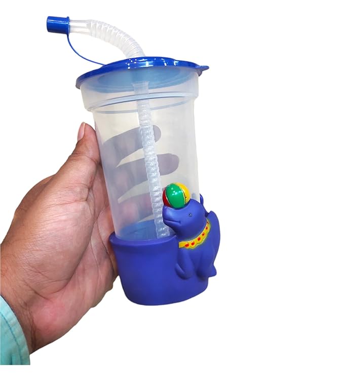 Kids Tumbler 300ml Toddler/Infant Sipper: BPA Free, Anti-Spill Cup with Soft Silicone Straw and 3D Bottom
