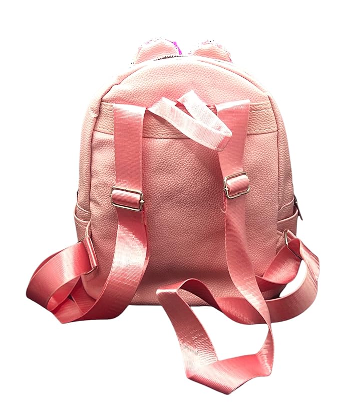 Fancy Mini Pink Sequin Backpack for Women & Girls – Small Daypack Rucksack for Travel, School, College, Office & Daily Use