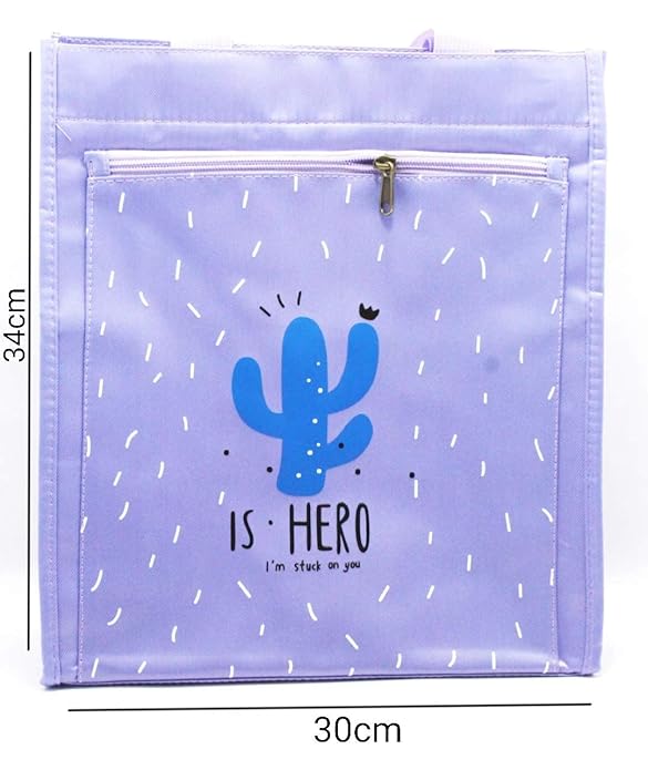 Beautiful Cactus Design Oxford Quality Handbag for Working Women & Girls – Durable, Stylish, Perfect for Office and Daily Use