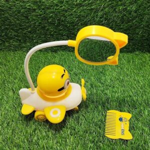 Kids Yellow Helicopter Lamp with Multi-Color Light Shades – 2-Way Lighting Toy Table Lamp for Bedroom, Study & Living Room Decor