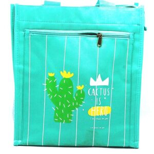 Beautiful Cactus Design Oxford Quality Handbag for Working Women & Girls – Durable, Stylish, Perfect for Office and Daily Use