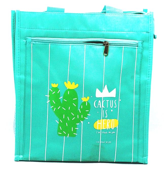 Beautiful Cactus Design Oxford Quality Handbag for Working Women & Girls – Durable, Stylish, Perfect for Office and Daily Use