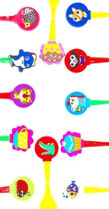 Beautiful Jungle Theme Silicone Top Spoon for Kids | Safe & Cute Feeding Spoon | Birthday Return Gift Set (Pack of 12)