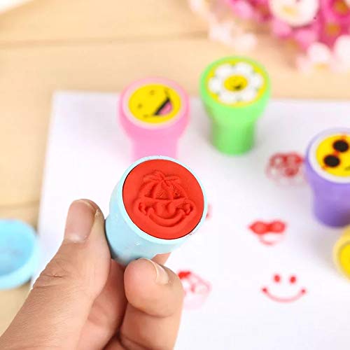 Smile Emoji Cartoon Self Inking Stamp for Kids | Cute Return Gift for Birthday | DIY Scrapbooking, Album Decoration & Craft Stamp
