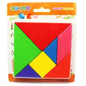 Jumbura Kids Tangram Puzzle – Wooden Brain Teaser Shape Puzzle for Children | Mental Development & Educational Learning Toy | Improves Logic, Creativity & Problem Solving | 14.5 x 14.5 cm