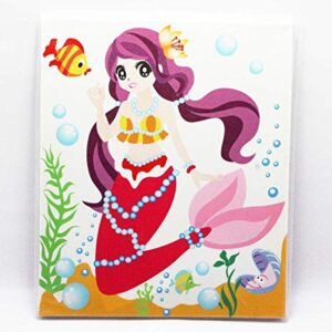 JUMBURA Premium Thick Quality Wooden Board DIY Flower and Diamond Painting Canvas for Decoration and Creativity./Beautiful Mermaid Design