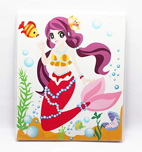 JUMBURA Premium Thick Quality Wooden Board DIY Flower and Diamond Painting Canvas for Decoration and Creativity./Beautiful Mermaid Design