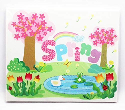 JUMBURA Premium Thick Quality Wooden Board DIY Flower and Diamond Painting Canvas for Decoration and Creativity/Spring Day Design