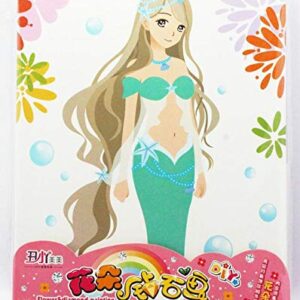 JUMBURA Premium Thick Quality Wooden Board DIY Flower and Diamond Painting Canvas for Decoration and Creativity./Beautiful Mermaid Design