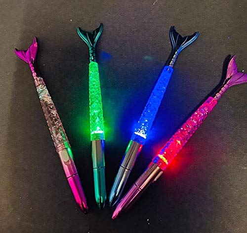 Mermaid Sequin Tail 3-Layer Diary Set for Kids with Shining LED Light Gel Pen (Assorted Colors) – Cute Lock Diary Notebook for Girls, Gift for School & Return Gifts