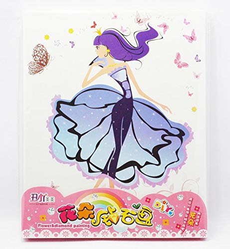 JUMBURA Premium Thick Quality Wooden Board DIY Flower and Diamond Painting Canvas for Decoration and Creativity/Beautiful Girl Design