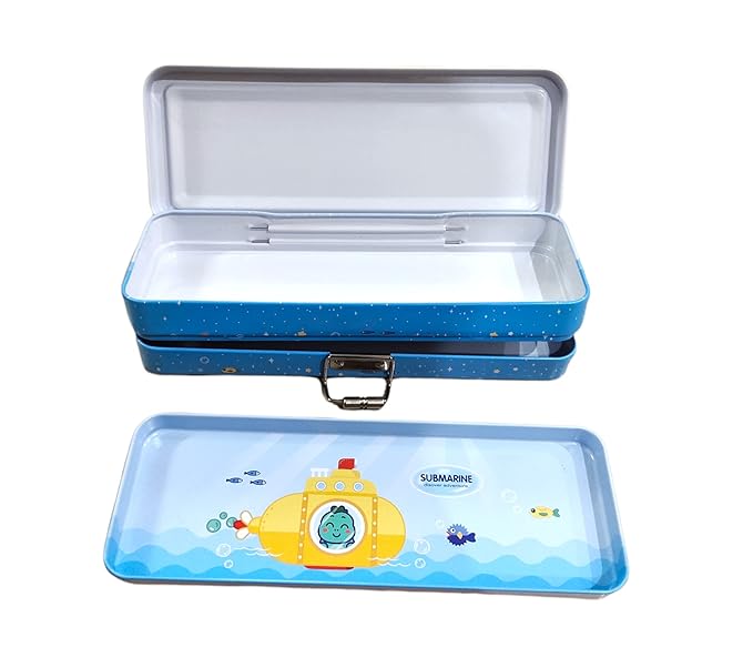 Jumbura Beautiful Underwater Theme Pencil Box with Multiple Compartment for Kids Birthday Return Gift Supply