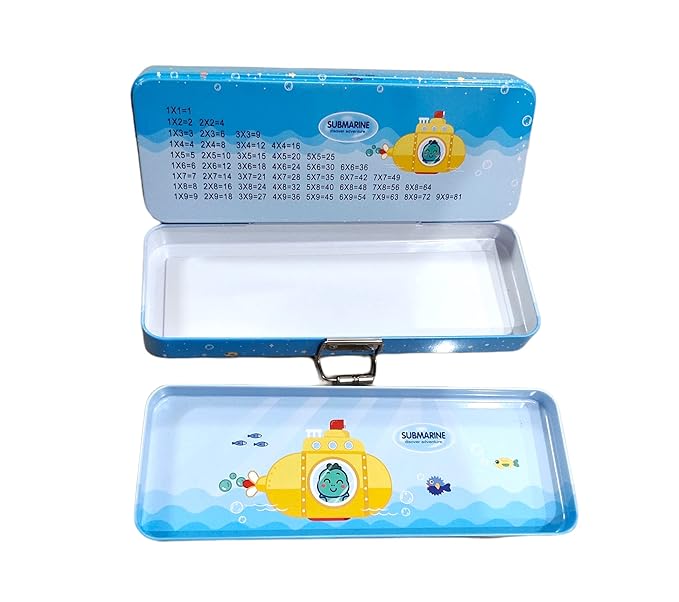Jumbura Beautiful Underwater Theme Pencil Box with Multiple Compartment for Kids Birthday Return Gift Supply