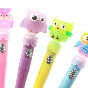 Beautiful Cartoon Unicorn Light Gel Pens – 0.5mm Blue Ink, Pack of 4 – Cute Writing Pens for Kids, Birthday Return Gifts & Party Favors