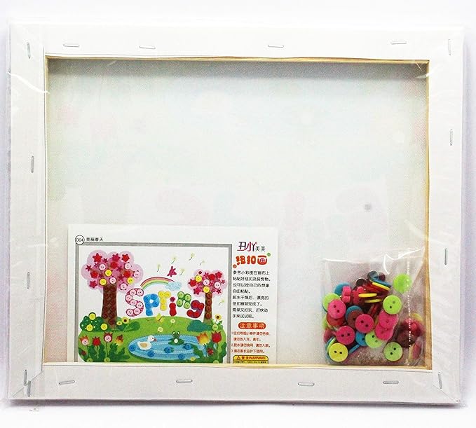 JUMBURA Premium Thick Quality Wooden Board DIY Flower and Diamond Painting Canvas for Decoration and Creativity/Spring Day Design