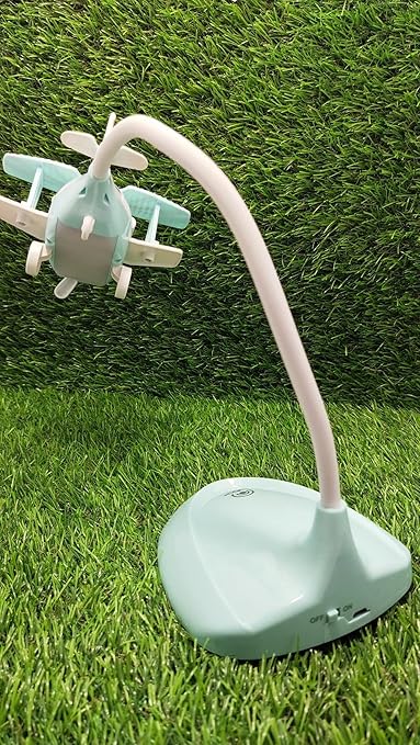 Kids Helicopter Table Lamp with Multi-Color Shades – Fun Toy Lamp for Bedroom, Study & Living Room Decor